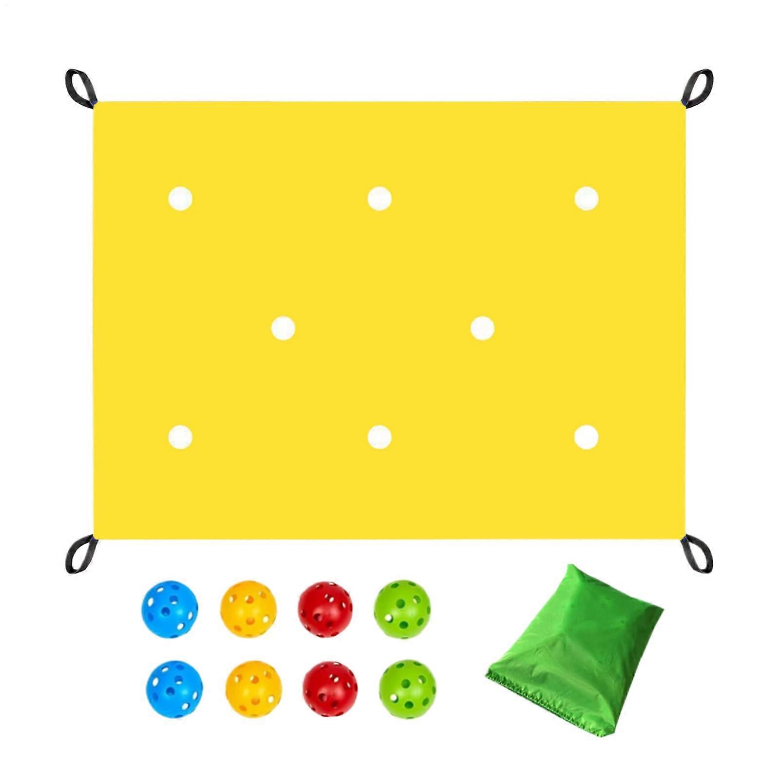 Team Cohesion Activity Set with Hole Ball, Yellow Group Game for Schools and Meetings, Interactive Team-Building Exercise