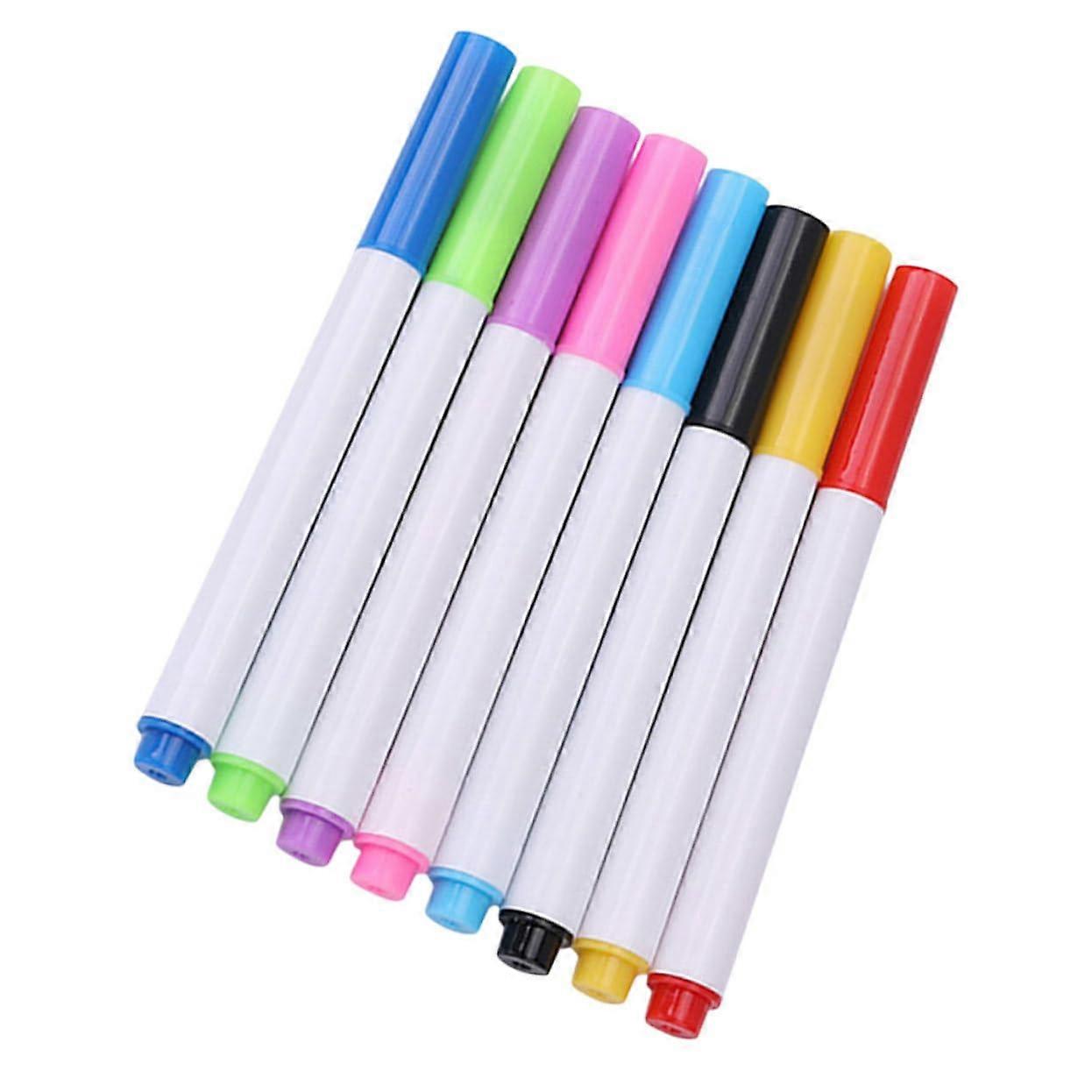8Pack Dry Erase Markers for Writing, Practical Plastic Whiteboard Markers, Dry Wipe Pens