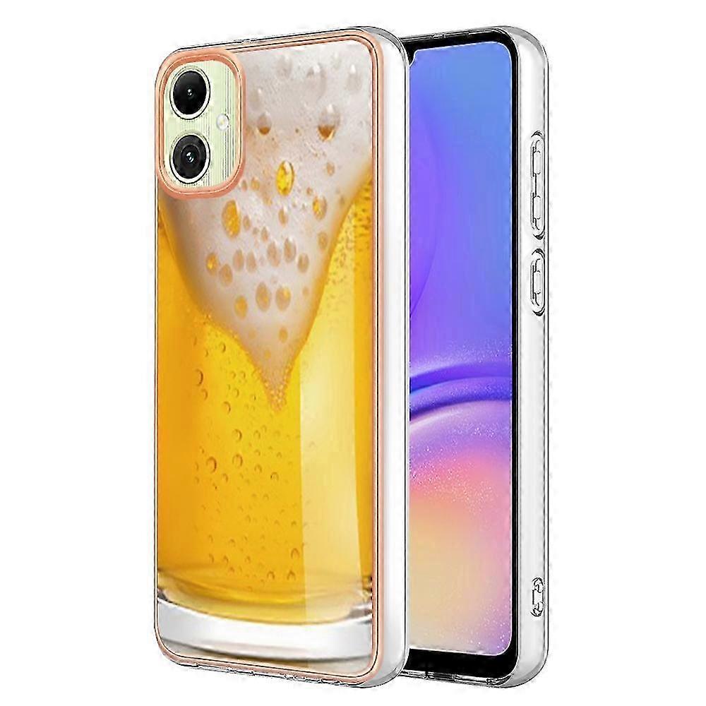 Case for a Certain Brand Galaxy A06 IMD-D Pattern Printing 2.0mm TPU Phone Back Cover - Beer