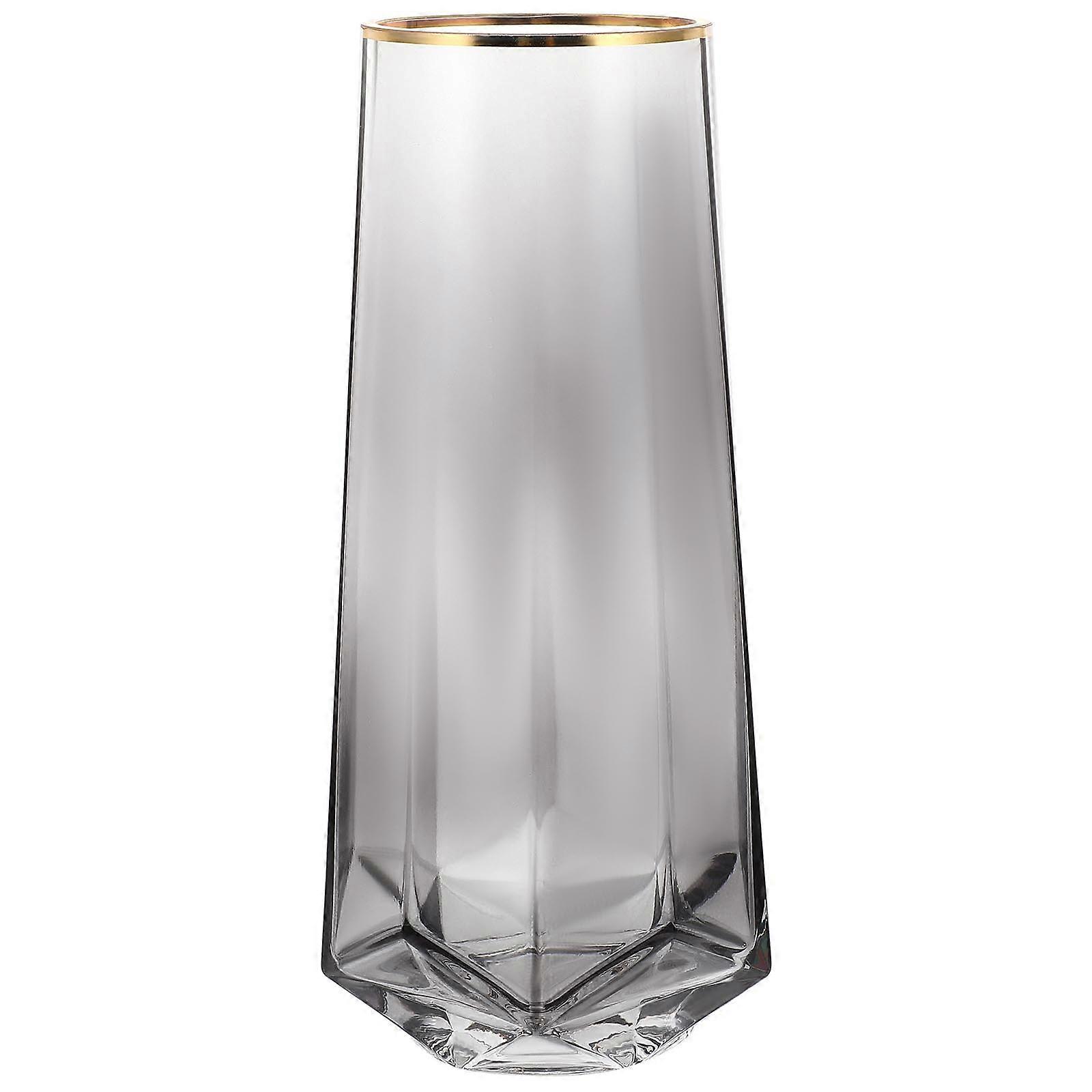 Outline Glass Vase Elegant Desktop Decorative Plant Container for Flower Arrangement, Fine Craftsmanship & Smooth Finish for Home Decoration