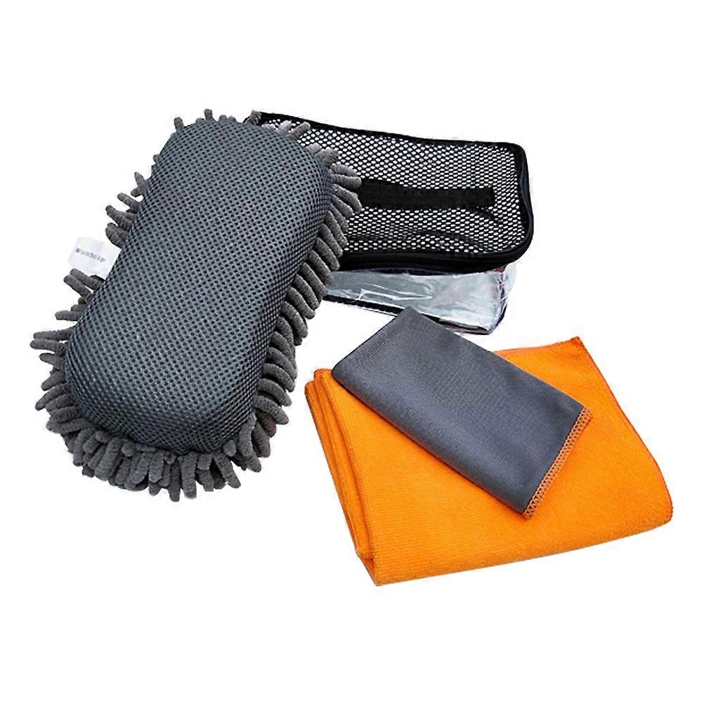 Ultra Absorbent Car Washing Sponge Set with Drying Towel – Lightweight Auto Detailing Kit for Car Cleaning, Polishing, Home and Outdoor Use