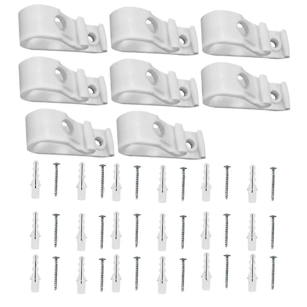 Curtain Chain Hook Roller Blind Safety Clip White 2 Set