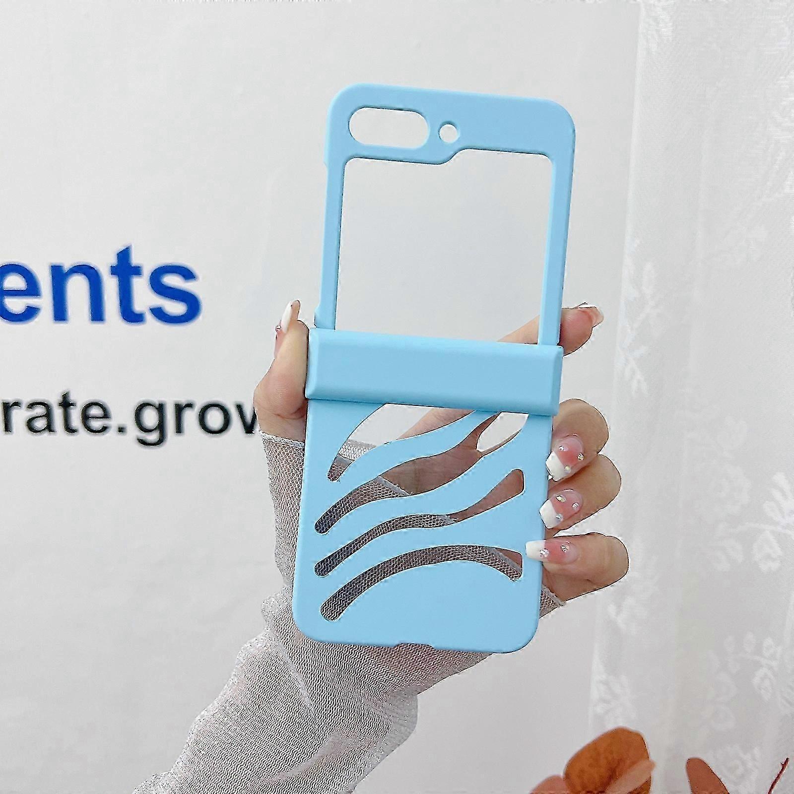 Case for Z Flip 5 Single Hollowed-out Zebra Stripe, Z Flip 5 Case Shock Resistant Cover Luxury