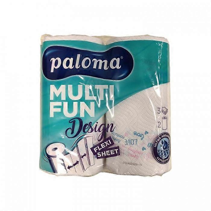 Paloma Multi Fun Design 3-lagige Küchenrolle, 2er-Pack