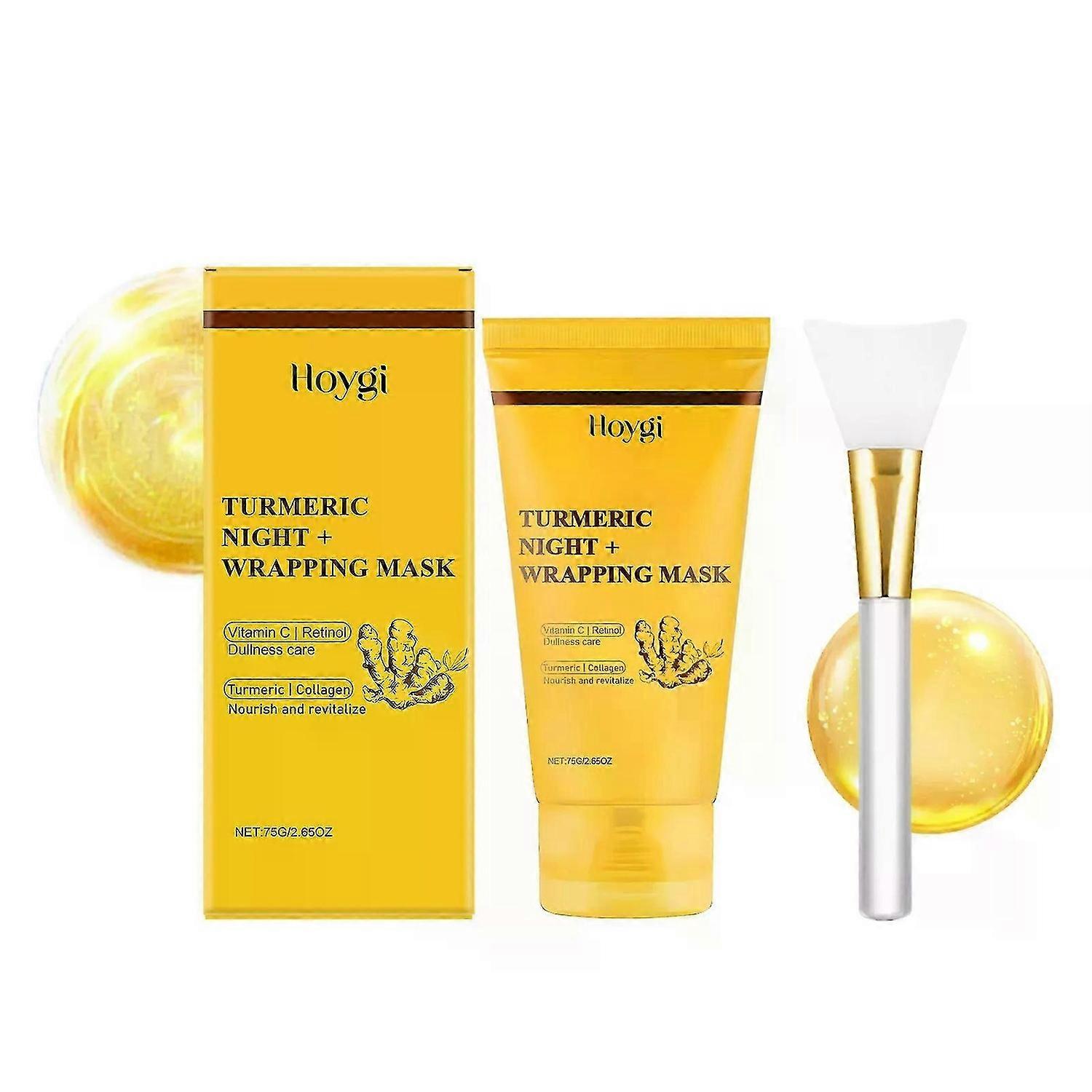 Vitamin C Face Mask with Turmeric for Dark Spots, Dull Skin, Skincare Facial Mask for Controlling Oi