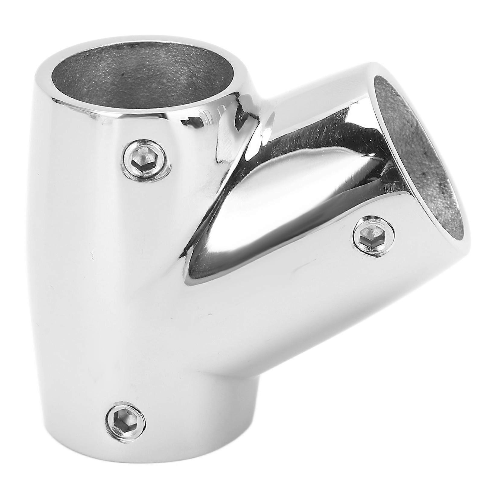 2pcs Boat Stainless Steel Tee 60 Degree 3 Way Universal Hand Rail Tee for 22mm/0.87in Tube Pipe Connector