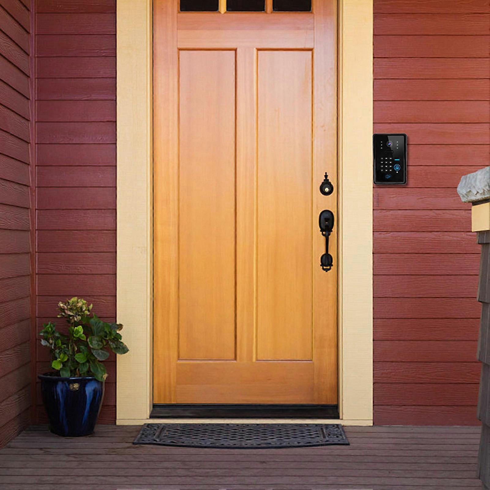 7in Wired Video Doorbell Password Card Night Vision Remote Access System