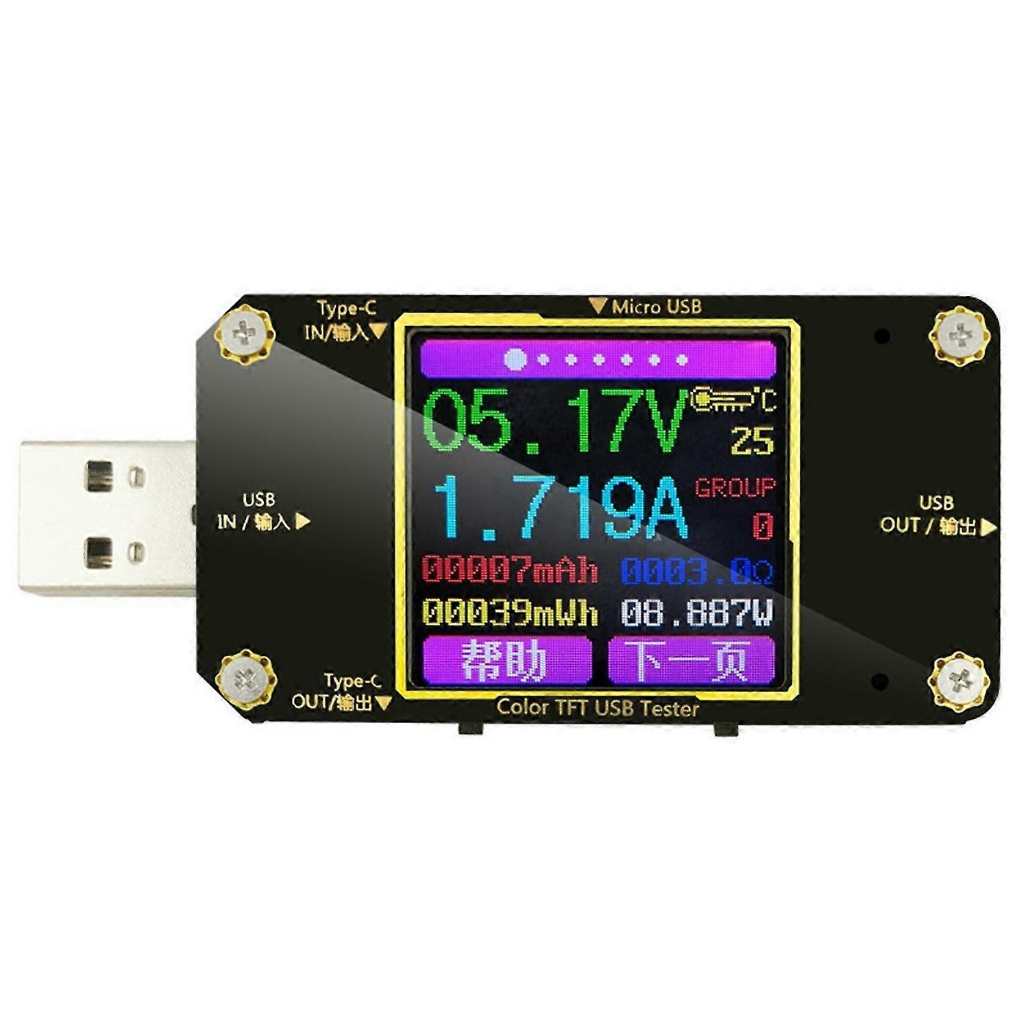 USB Power Meter Tester LCD Display Current Multimeter Voltmeter Ammeter Detector