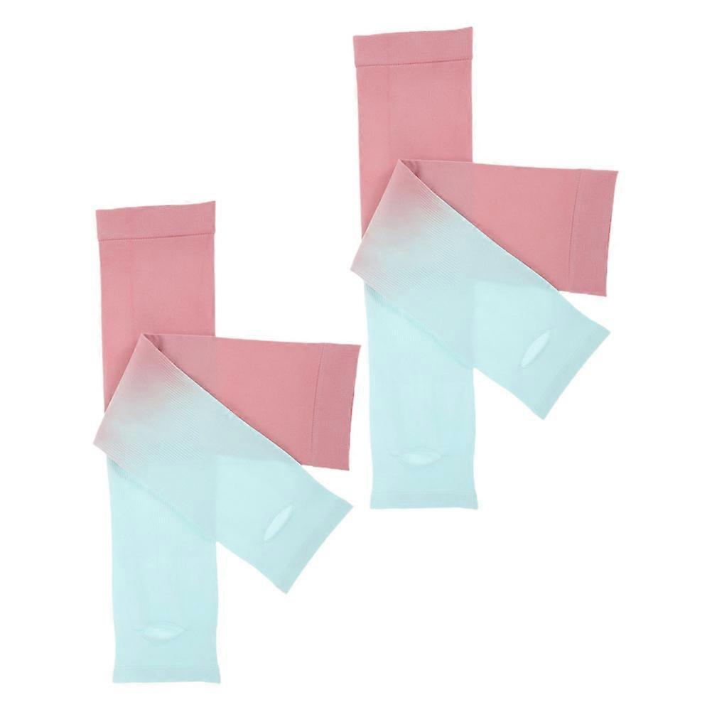 Uv Protection Arm Sleeves Unisex For Summer Use Cooling Athletic Sports 16.1X3.9X0.1Inch 2Pairs