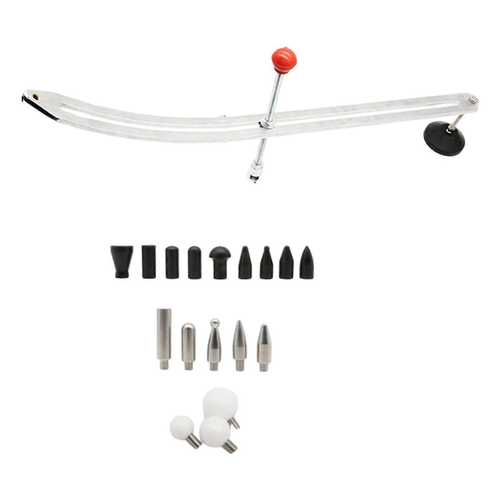 Auto Body Dent Removal Tool Set For Panel Rockers Trim Includes Puller Crowbars & Accessories
