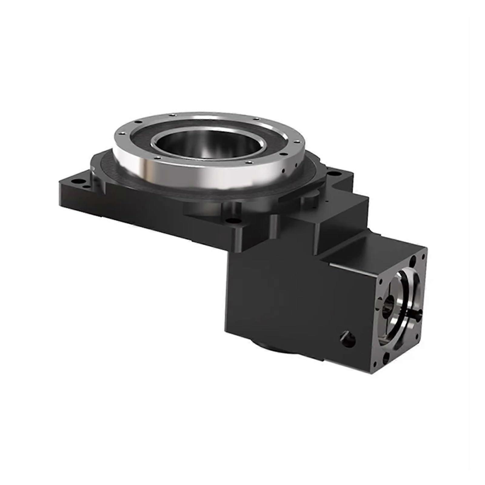 Hollow Rotary Drive THR60 Right Angle 90 Degree Hollow Rotary Platform Gear Turntable for 40mm 50W 100W AC Servo Motor, Input Shaft 8mm(10:1)