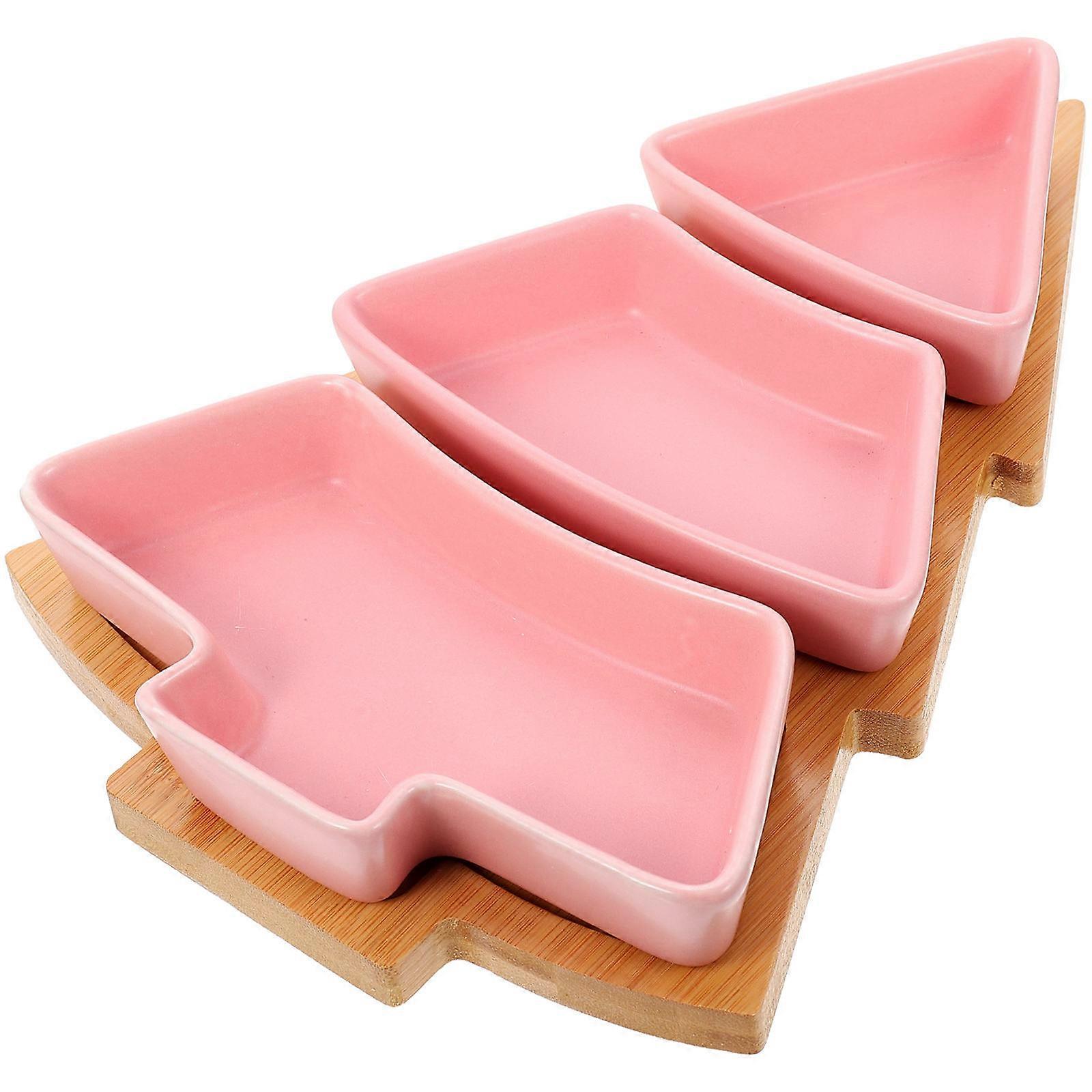 Christmas Tree Shaped Candy Tray Stylish Design Home Use 26.40X19.00X4.20CM Storage 1 Set