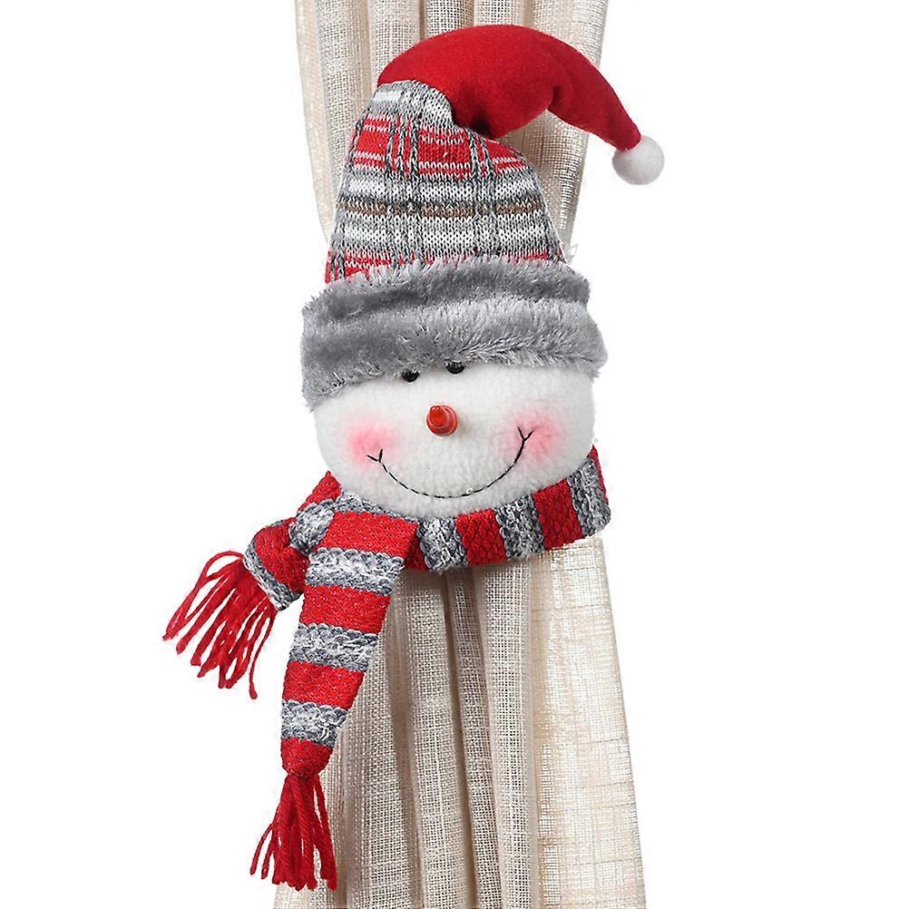 Snowman Decorative Clips Non-Woven Fabric 13×10.6×1.2In Window Display Home Decoration 2Set