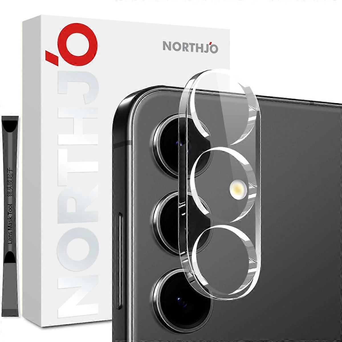 NORTHJO For Samsung Galaxy S25 FE Camera Lens Protector Tempered Glass HD Clear 3D Full Coverage