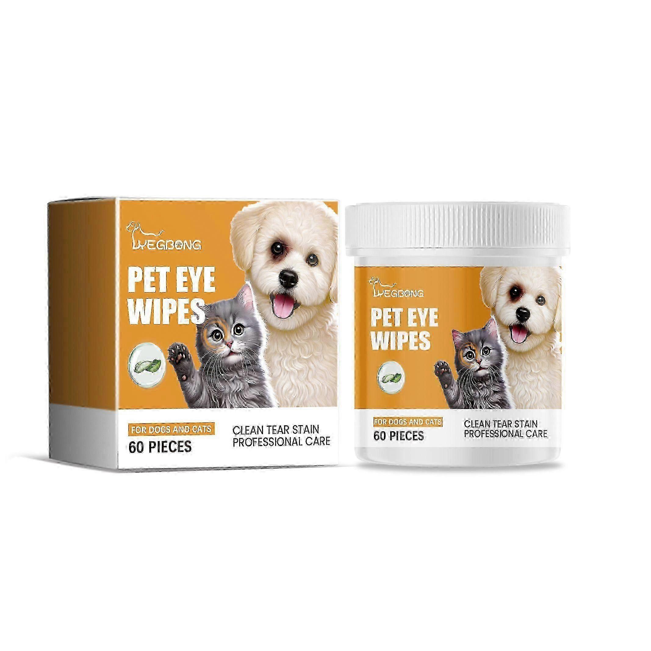 Yegbong Wet wipes for cats and dogs. Wet wipes for dogs to remove tears. Wet wipes for cats and pets.