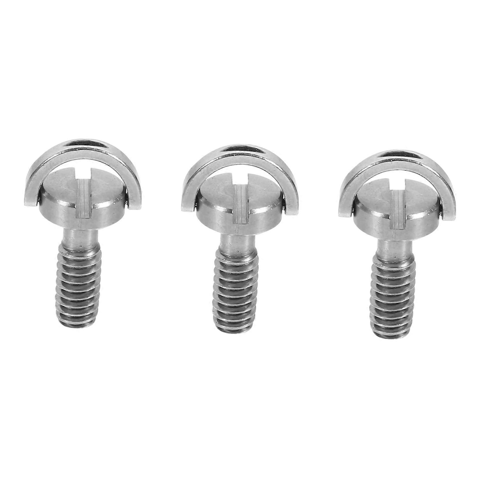 Camera Tripod Plate Screw Stainless Steel Quarter Turn Lock Mounting Screws for DSLR Cameras Pack of 3 Silver