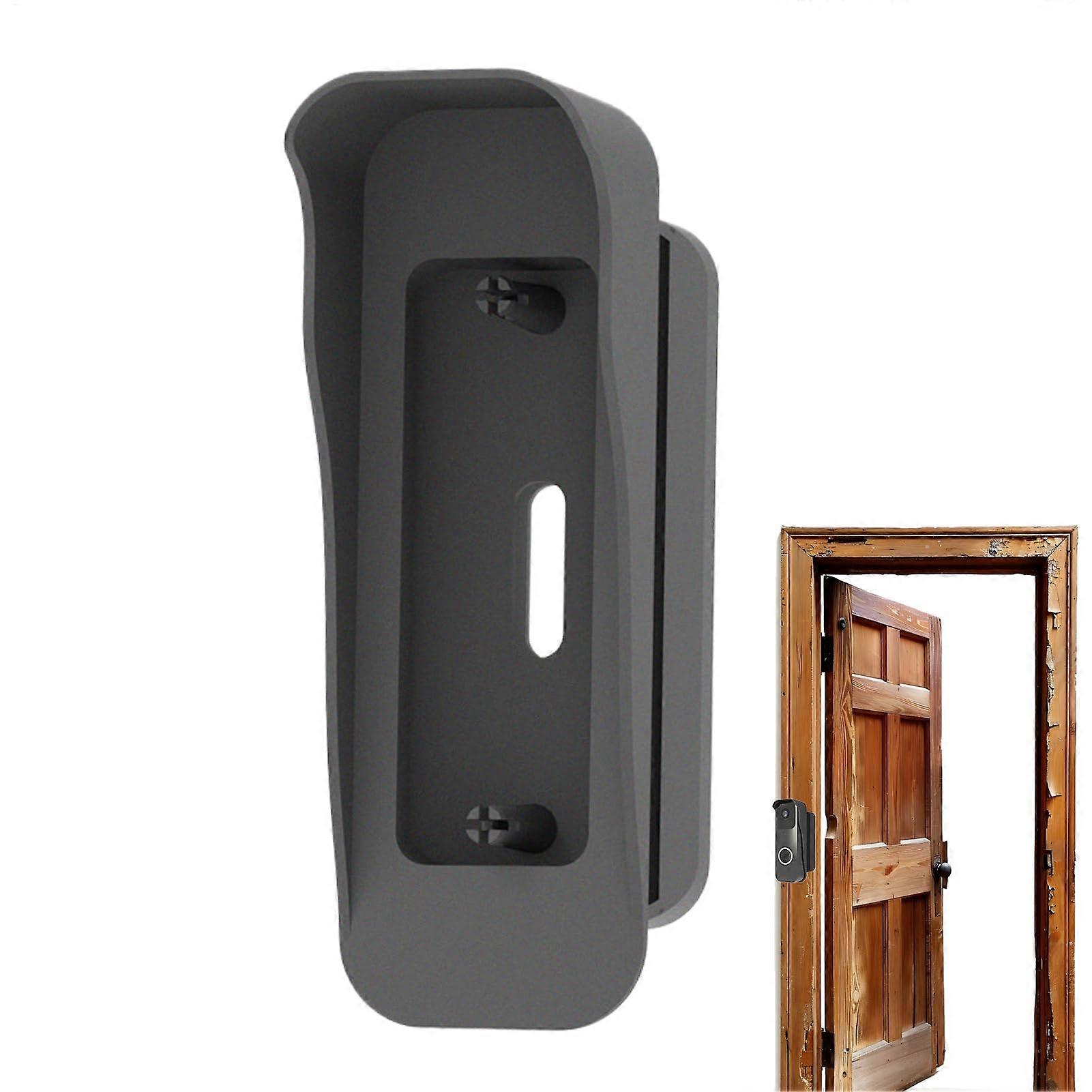 Adjustable angle wireless video doorbell mount for apartment doors, no drilling required