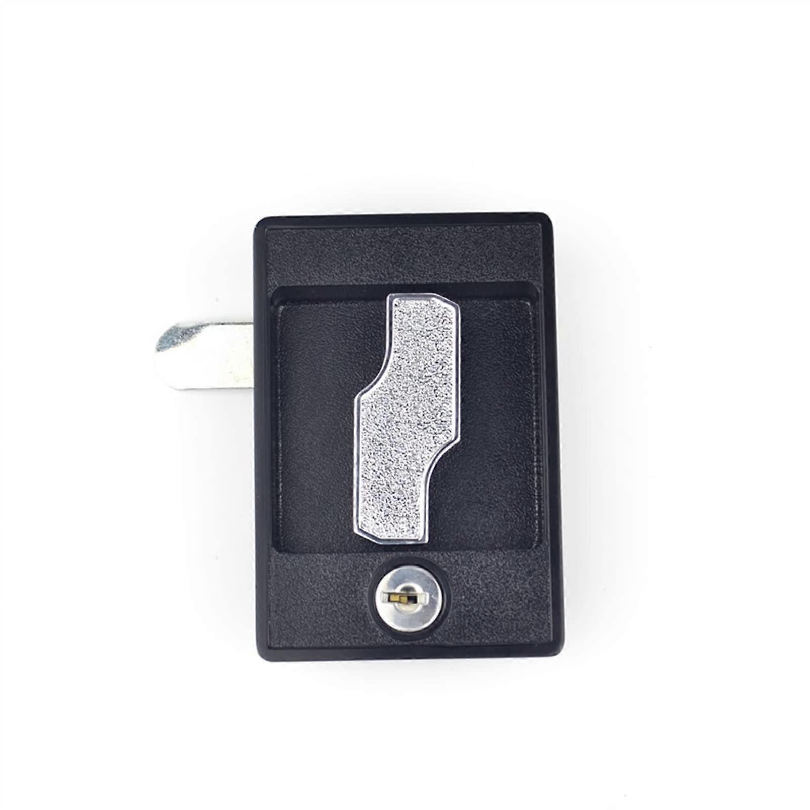 MS902 Heavy Cabinet Lock - Alloy Plane Rotation Locks for Distribution Box and Tin Trunk - Black Finish - 1 Set