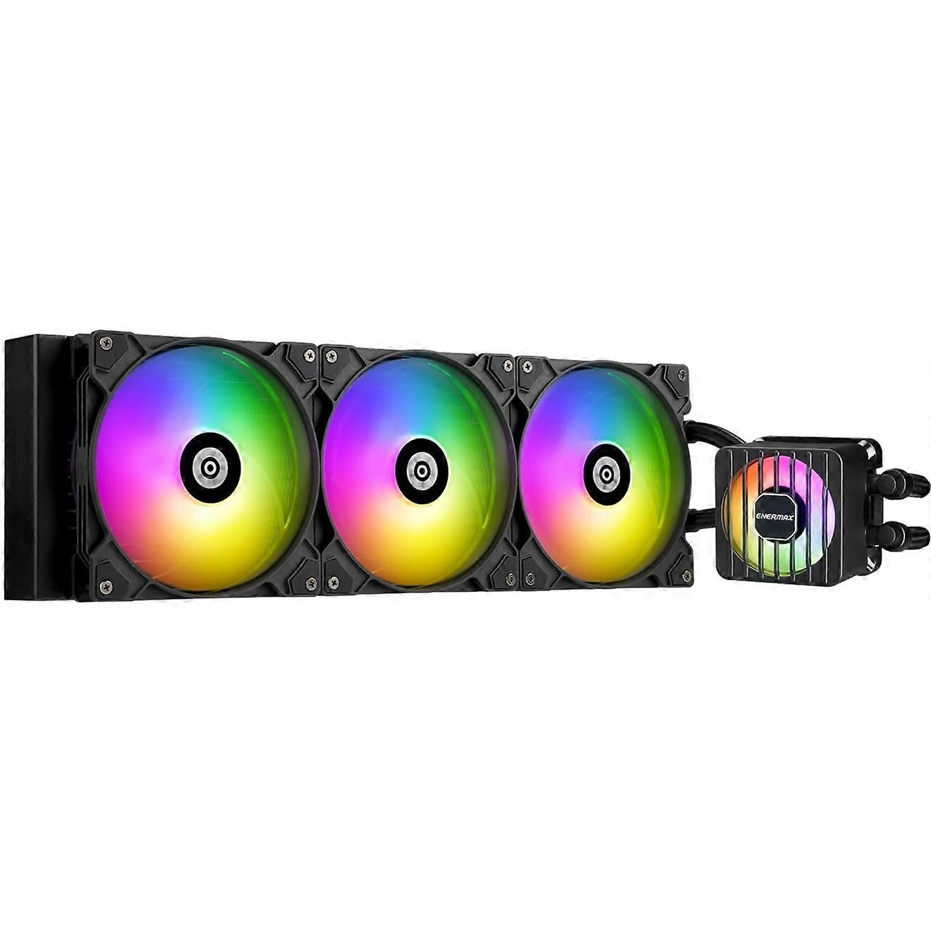 LIQMAXFLO 420mm CPU AIO (LGA1700,AM5) Dual Chamber Pump ARGB VRM Fan 420W TDP (3x140 PWM ARGB)