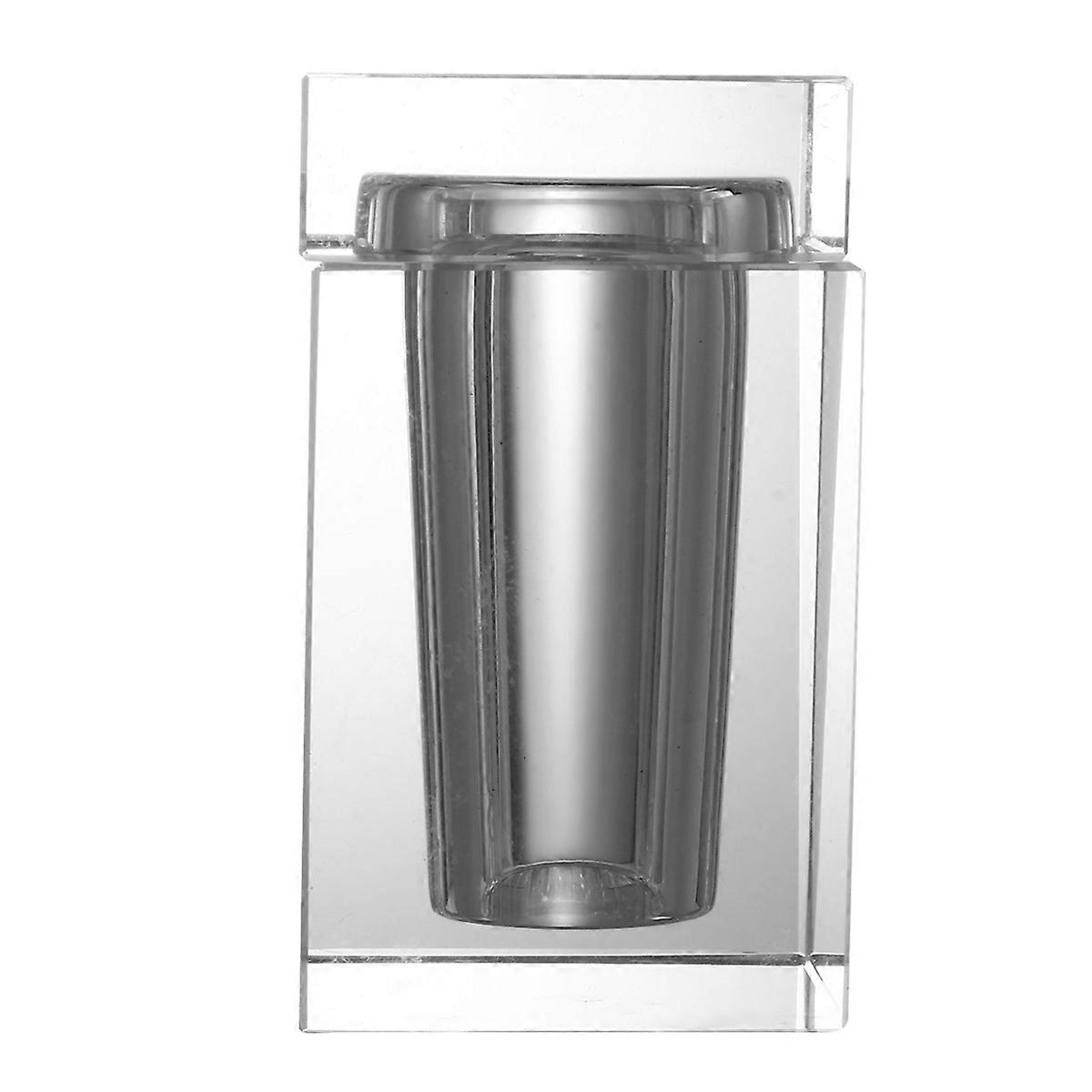Toothpick Holder with Portable Design for Home and Office Use Transparent White Crystal Small Size