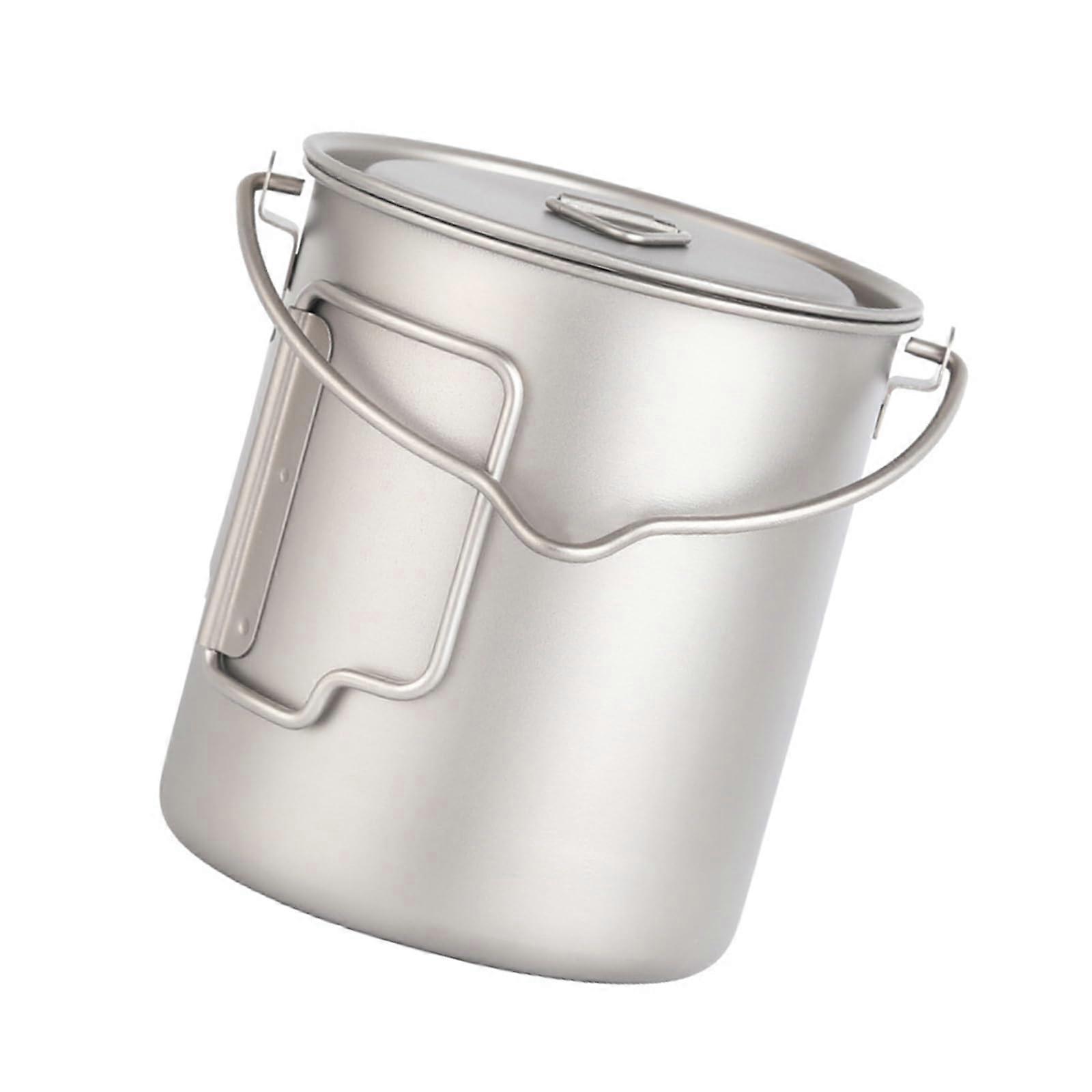 Quickheating camping cookware set, foldable handle, lightweight cookware for backpacking, hiking, and travel.