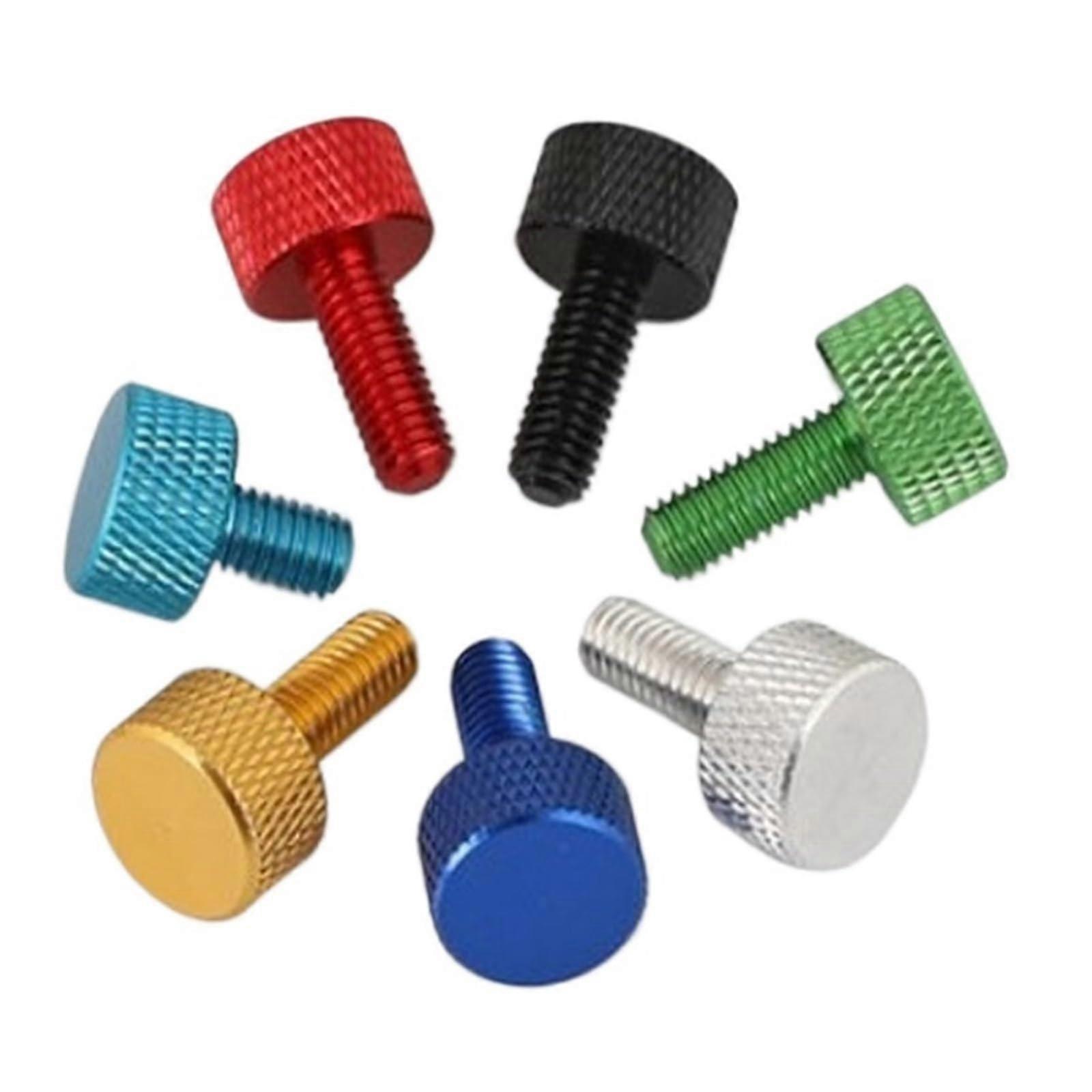 M3X10 Purple Aluminum Knurled Wing Screws for Computer Cases