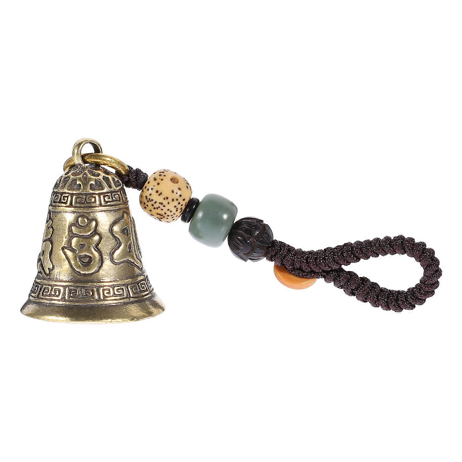 Vintage Style Metal Bell Pendant Diy Keychain Decorative Use Handicraft Enthusiasts 10X2.7X2.7CM 1Set