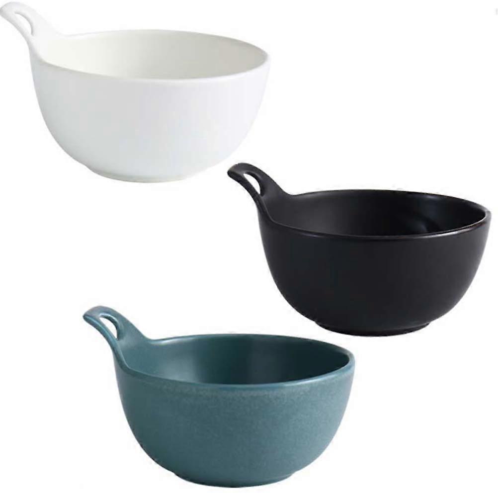White Ceramic Food Serving Bowl for Home Use Portable and 1pc