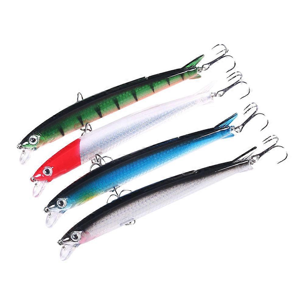 4pcs Durable Fishing Lures, Lightweight Imitation Bait for Freshwater & Saltwater, Ideal for Bass, Trout, and More