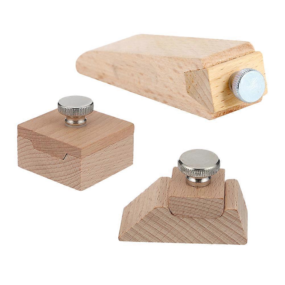 Hand Sanding Block Wooden Sandpaper Block for Home Use Polishing 3Pcs