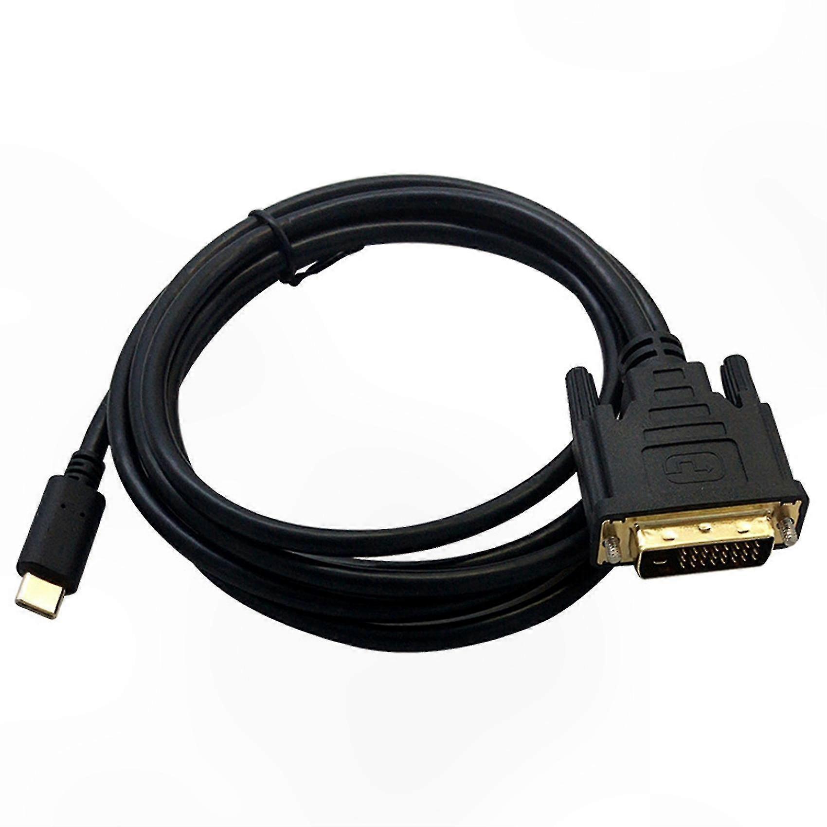 USB C to DVI Adapter Cable, 4K 30Hz, 6ft Length, Compatible with Type C Devices, High-Quality Video Connection for Monitors and Displays