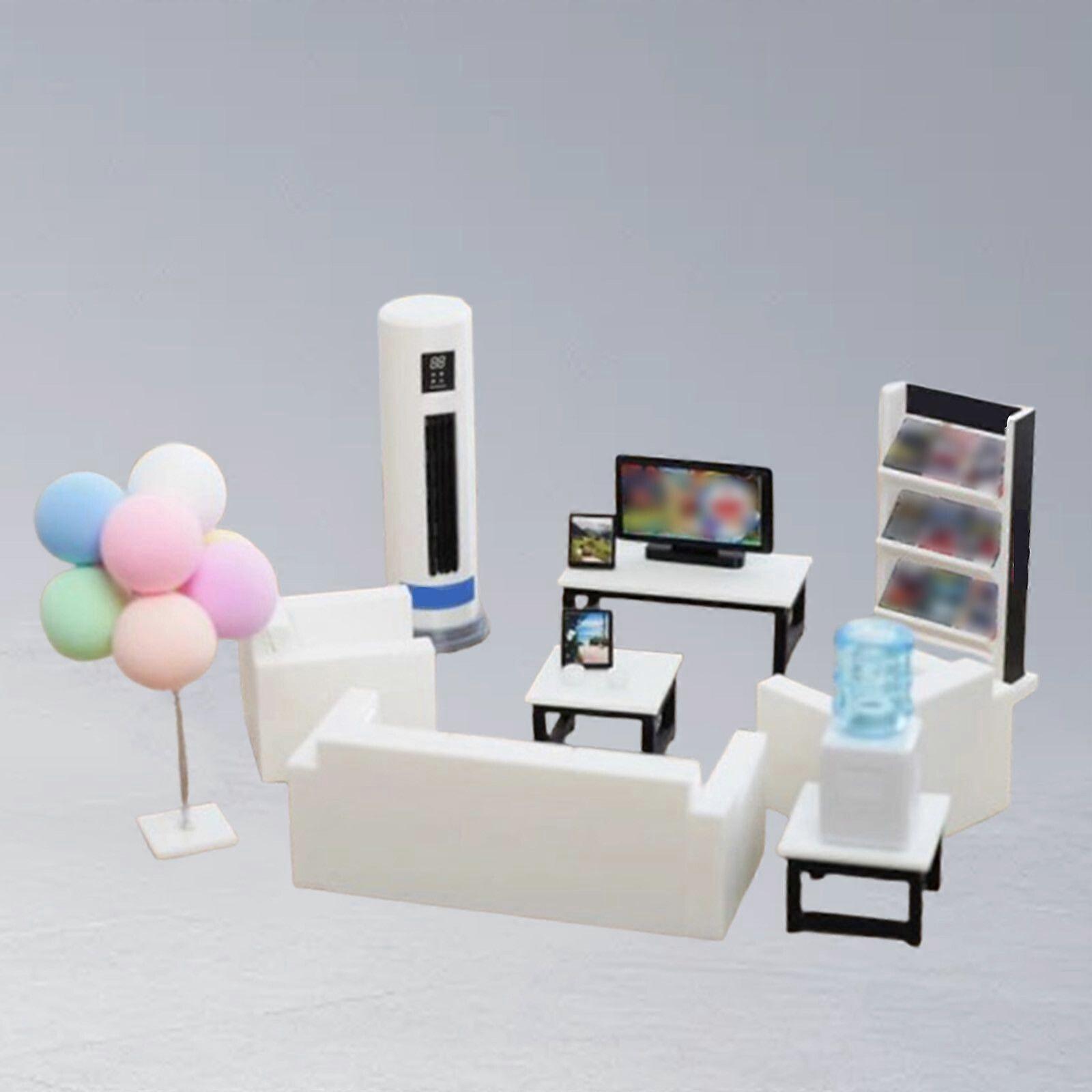 1/18 ジオラマ ラウンジ ソファ Couchtisch Klimaanlage Garage Zeitschrift Szene DisplOv