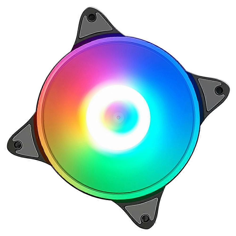 Computer Case Cooling Fan High Brightness Led For Desktop Pc 12X12X2.5CM Silicone Material Lighting 1Pack
