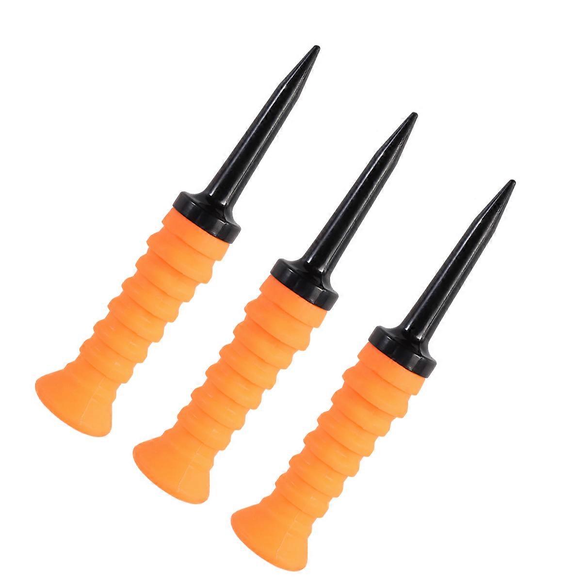 Bouncy Ball for Golf Practice Orange Plastic Equipment Great for Indoor Outdoor Use 3pcs