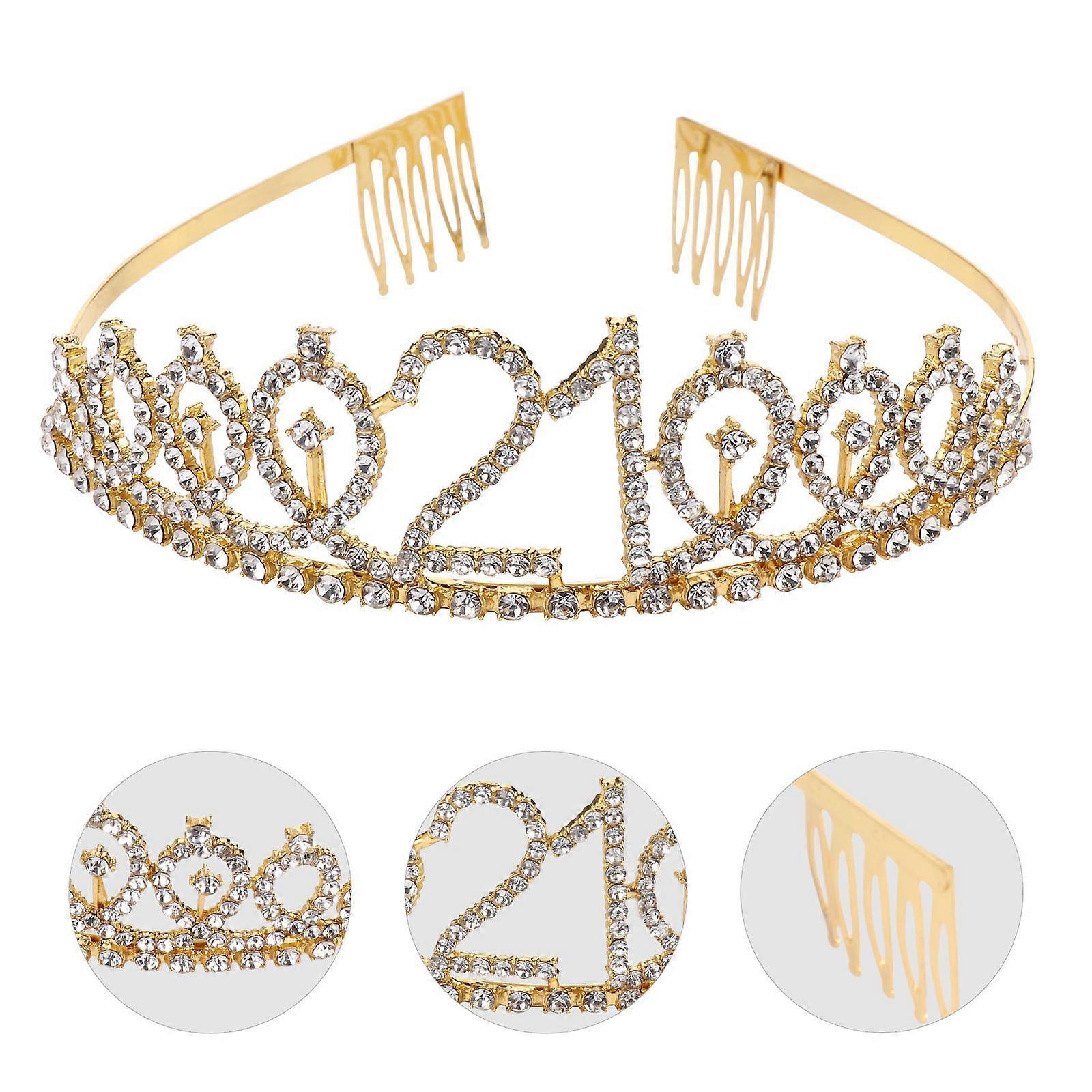 Elegant Birthday Party Crown Sash Set with Hot Stamping Design for Themed Events and Celebrations