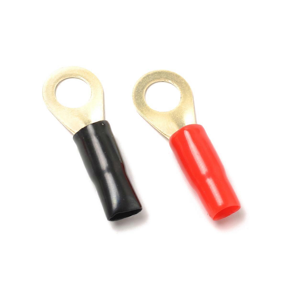 5 Pairs Copper Crimp Terminals and Connectors for Speaker Wire 8 Gauge