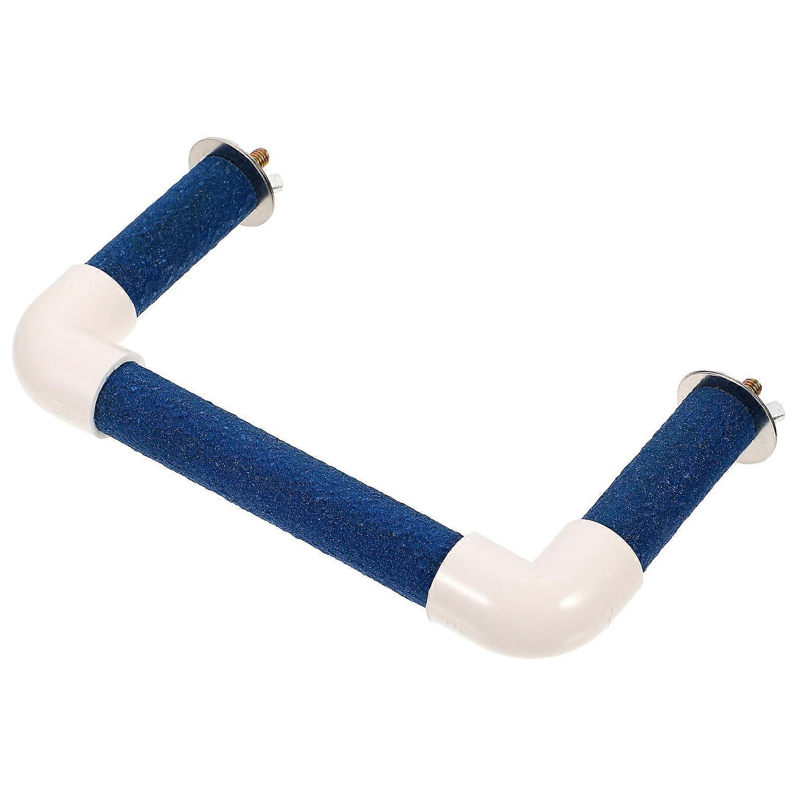 1 set of U Shape Parrot Perch Stand Pet Toy Bird Platform Sand Bird Paw Grinding Stick
