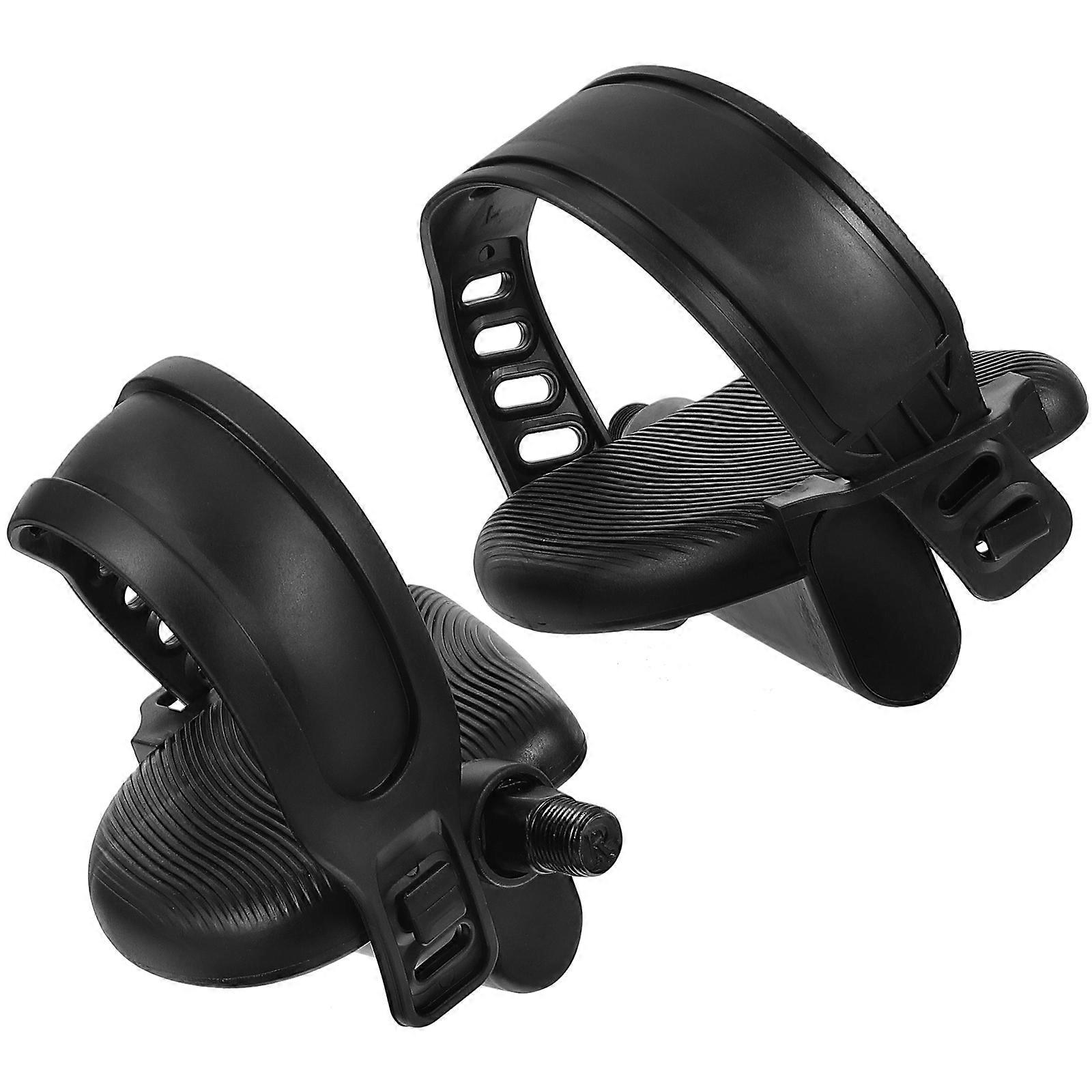Durable Plastic Mountain Bike Pedals with Non-Slip Platform for Bicycle Use Black 1 Pair