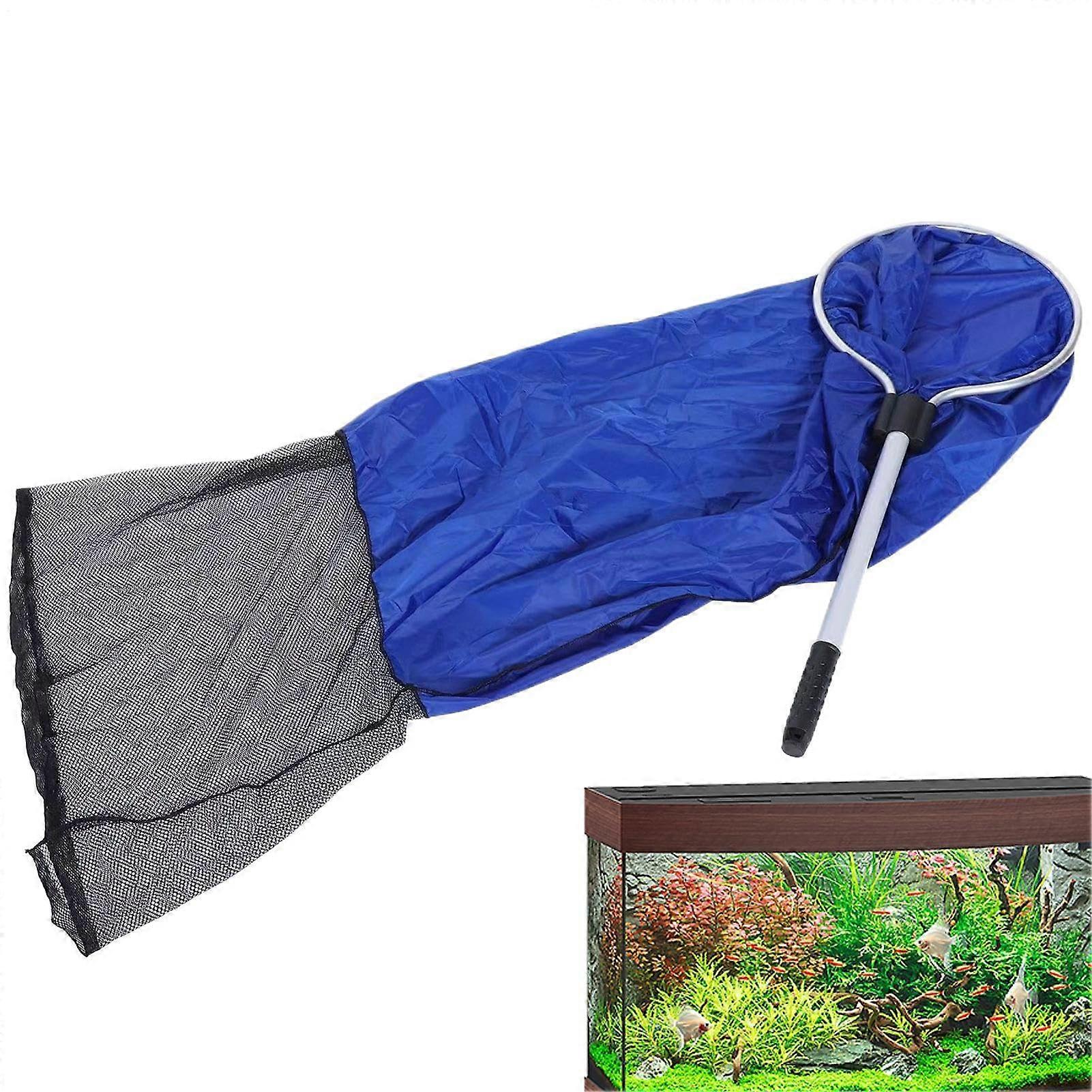 Fishing Plunger Net Non-Slip Handle 50 Cm Lightweight Mesh Scoop For Aquarium Maintenance, Pond Fishing, Home Use