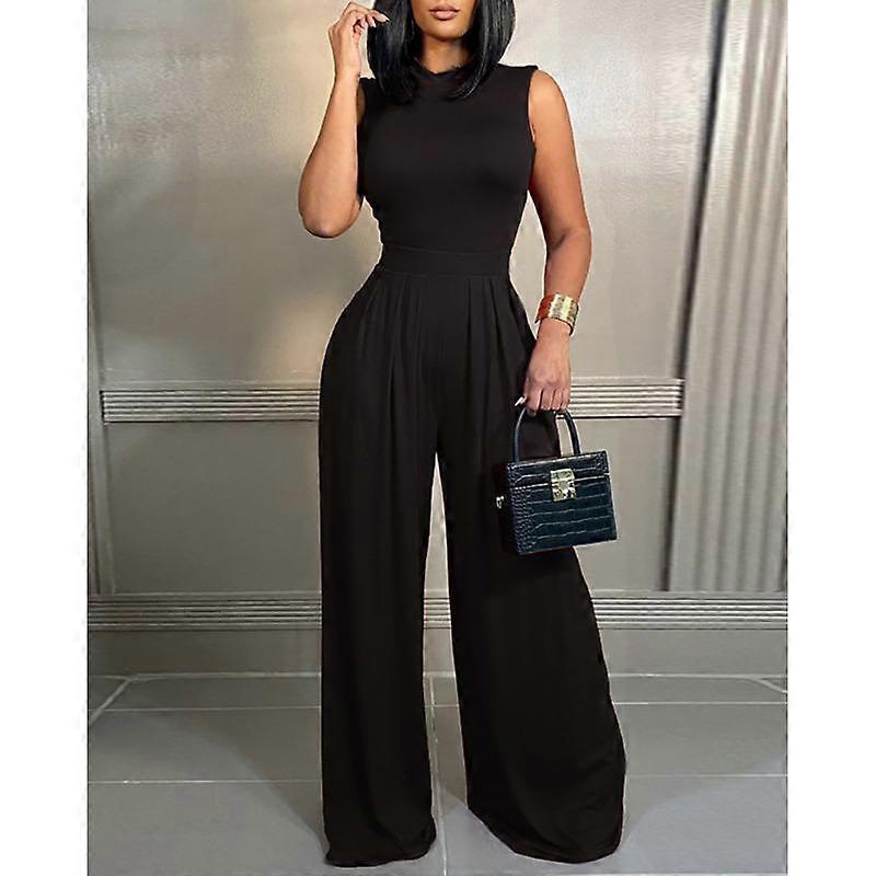 Spring Casual Pants Slim Printed Sleeveless Women's Jumpsuit