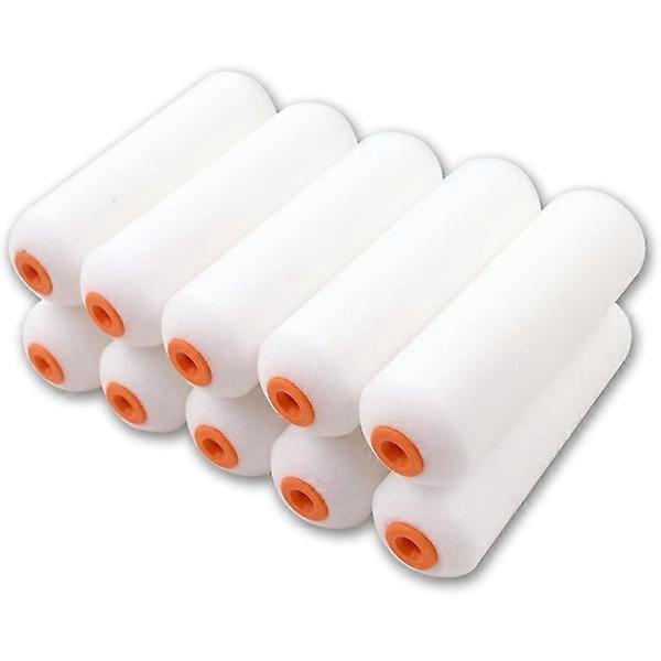 10-pack Mini 100mm High Density Foam Paint Rollers for High Gloss Coatings on Smooth Surfaces