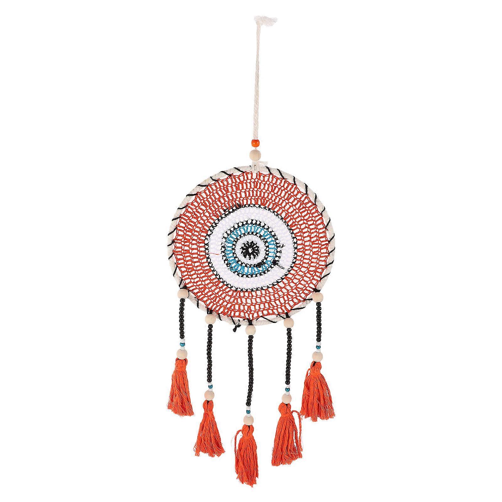 Bedroom Decor Handwoven Cotton Rope Tapestry with Boho Multi