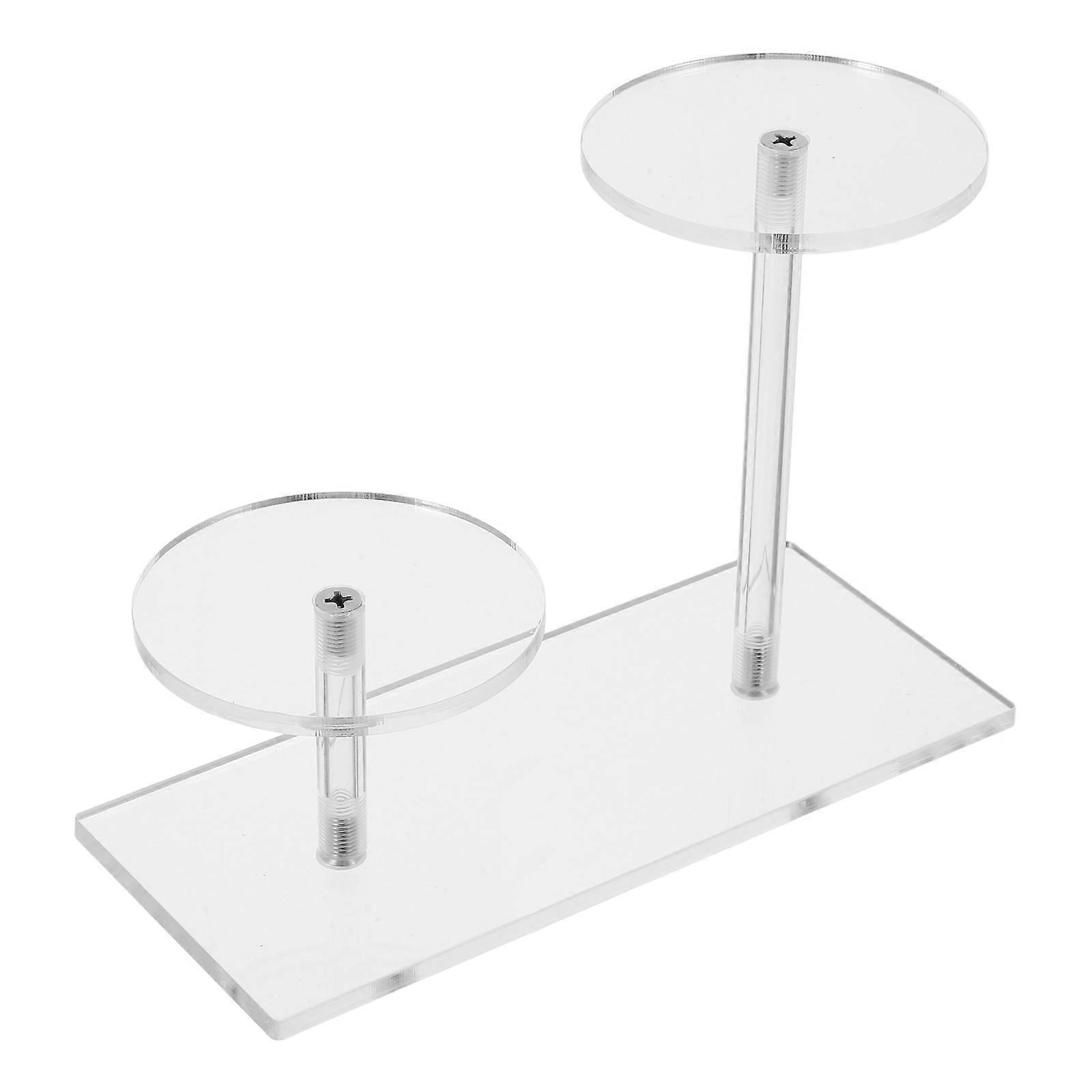 Clear Acrylic Multi Layer Display Stand for Figures Jewelry or Desserts Stable and Portable for Desktop or Closet Organization
