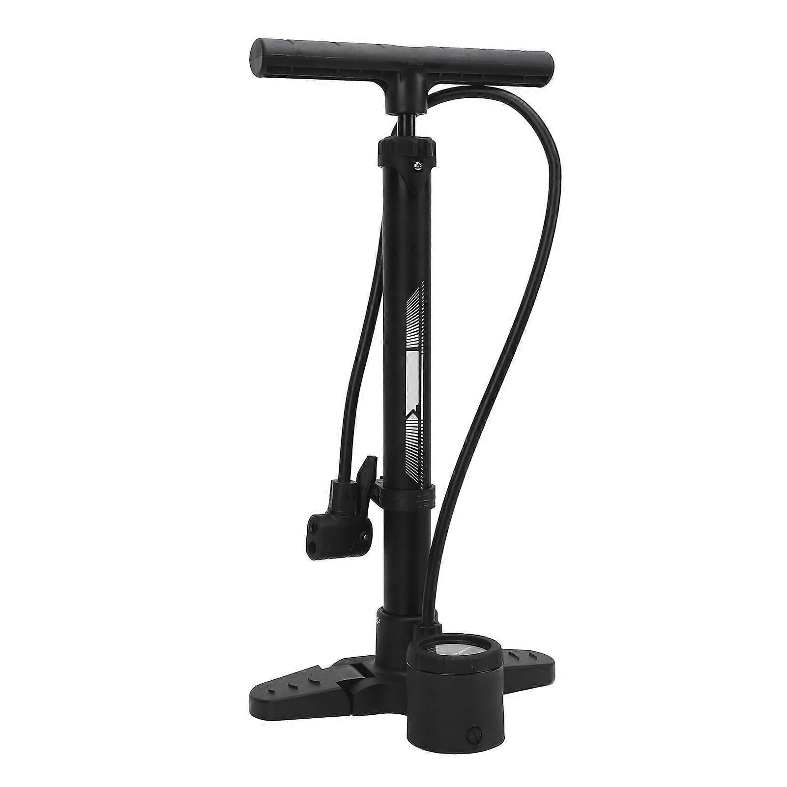 Portable Foot Pump With Gauge, Multifunction High-Pressure Pump For Bikes Cars Balls, Schrader And Presta Valve Adapters