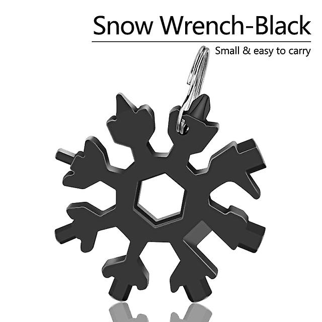 18 In 1 Snowflake Multi Pocket Tool Keychain Spanner Hex Wrench Multifunction Screwdriver Multipurpose Camp Survive Outdoor Hike