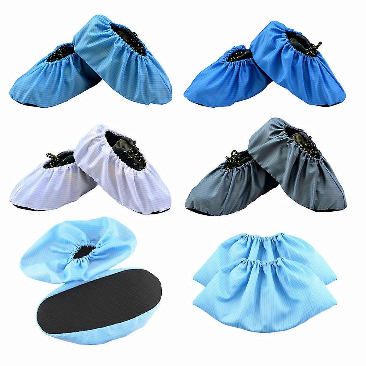 Dustproof Foot Cover Reusable Anti-Static Shoe Cover Household Foot Cover Non-Slip Assorted Color 6 Pairs