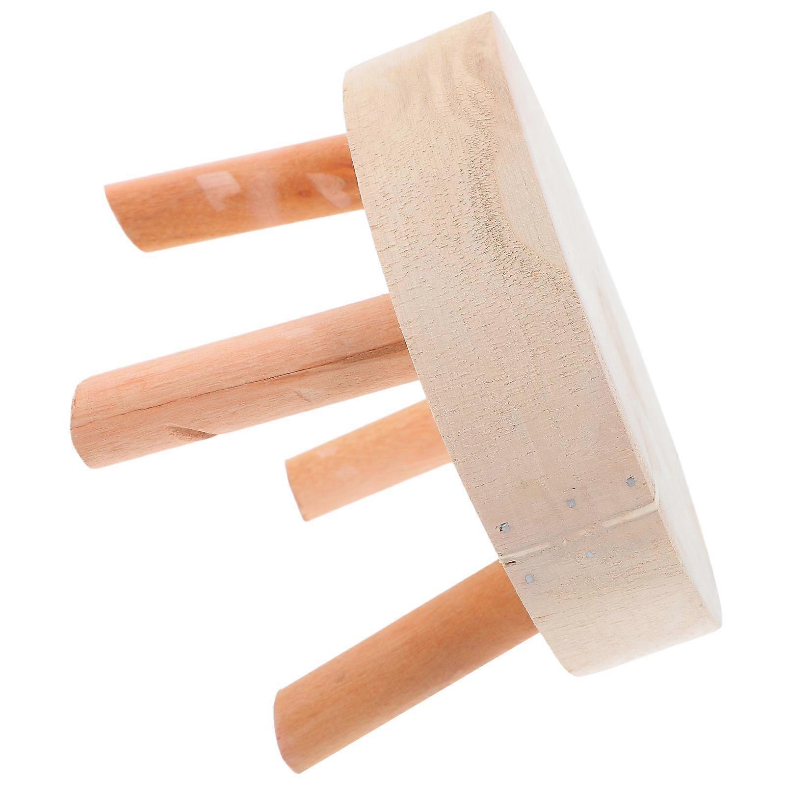 1Pc Solid Wood Decorative Stool Flowerpot Rack Storage Holder Candle Stand