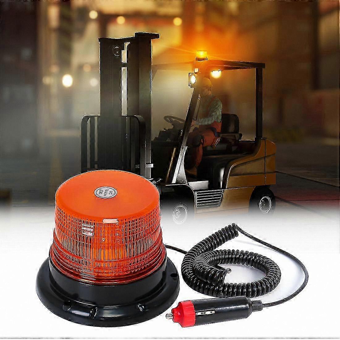 Emergency LED Strobe Light with Magnetic Base for Vehicle Roof Top Warning Flashing Beacon 12V 24V