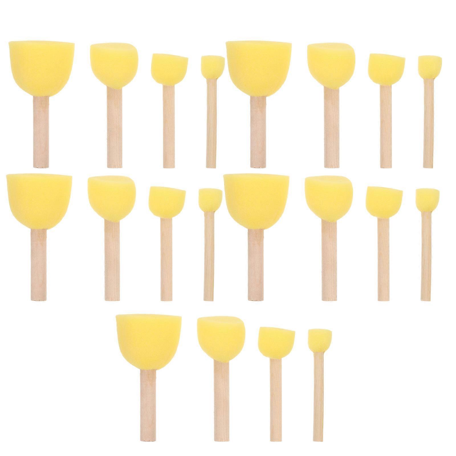 20pcs Graffiti Sponge Brushes for Painting Supplies, Easy Grip Design for Art Classes, Birthday Parties and Creative Projects