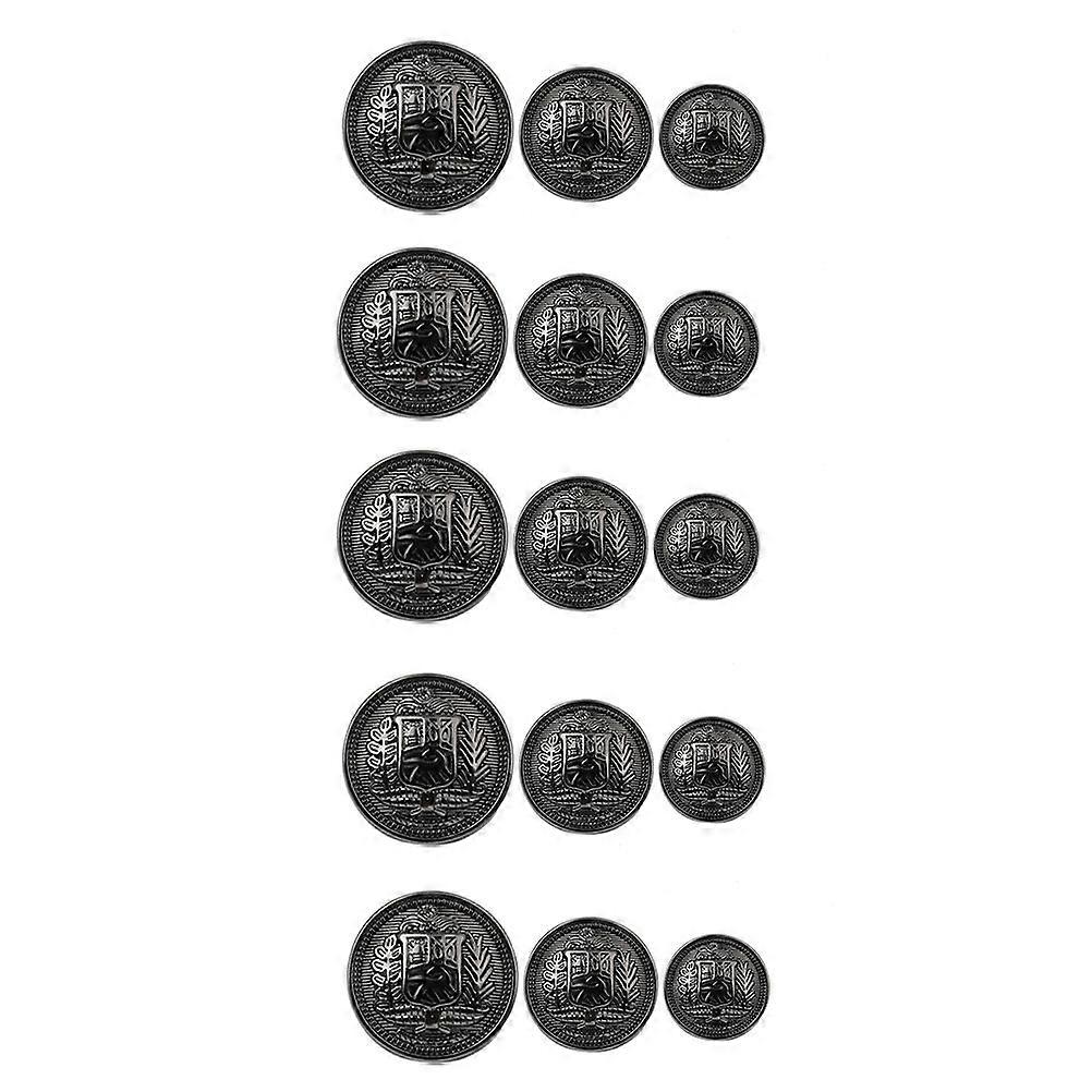 Shield Shape British Style Coat Buttons Zinc Alloy For Windbreakers And Sweaters Decorative 30Pcs